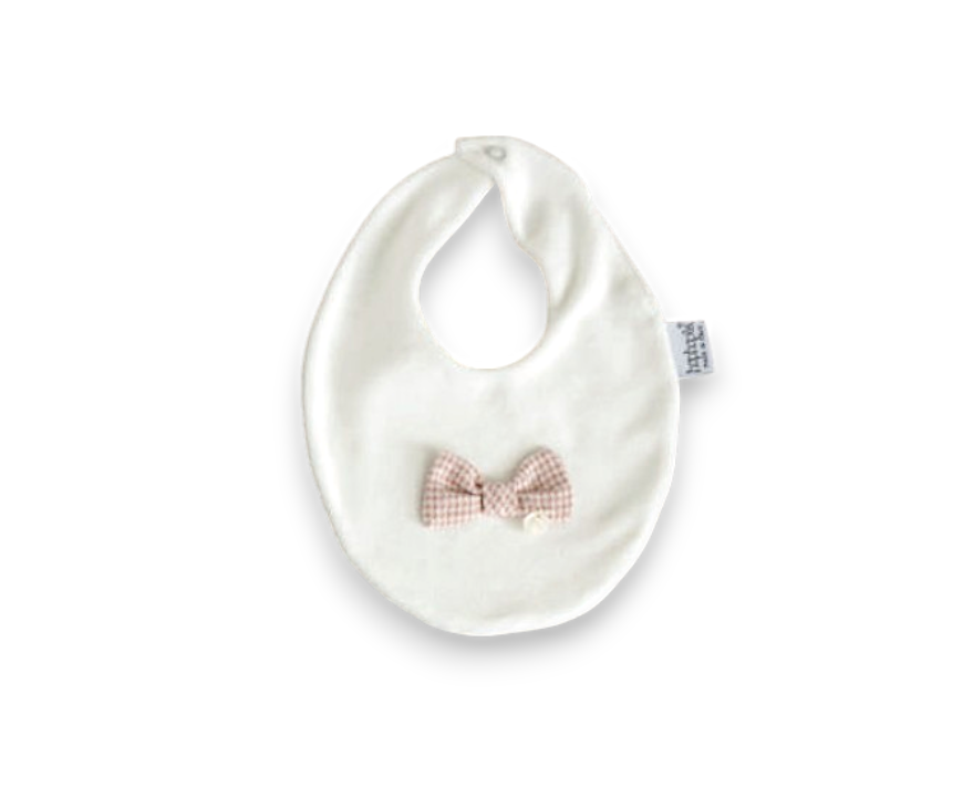 Bavaglino pied de poule rosa