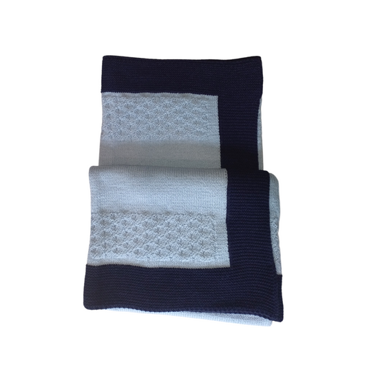 Coperta celeste e blu